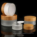 Hot selling bamboo small cosmetics jar, plastic acrylic cream jar 15ml 30ml 50ml 100ml